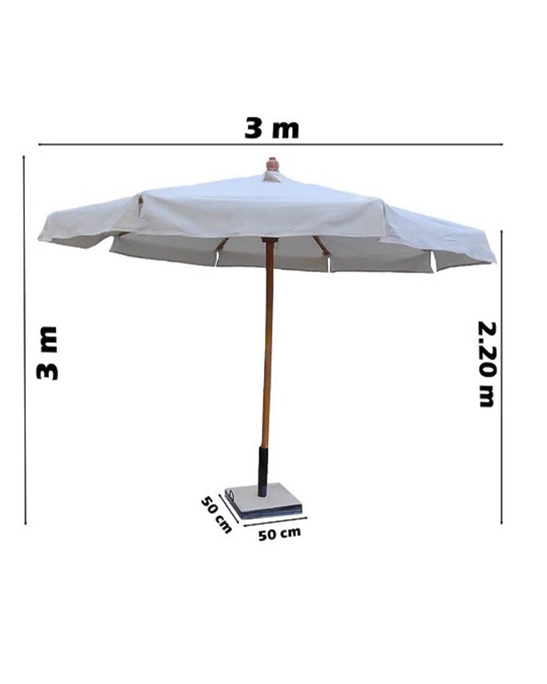 شمسية خارجية 300×300سم كود outdoor4015 _ أثاث خارجي