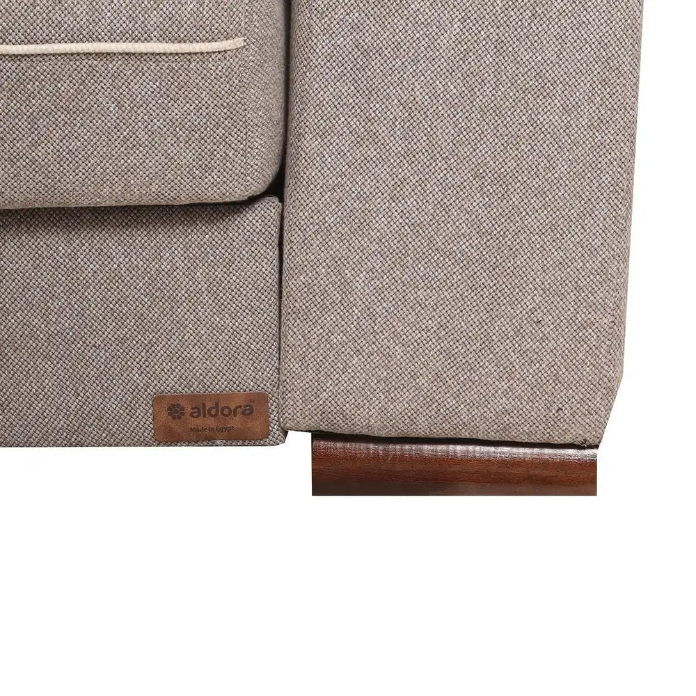 sofa10000 from Dura L corner modern natural wood furniture with a sofa bed and chaise lounge, light brown _ sofa bed