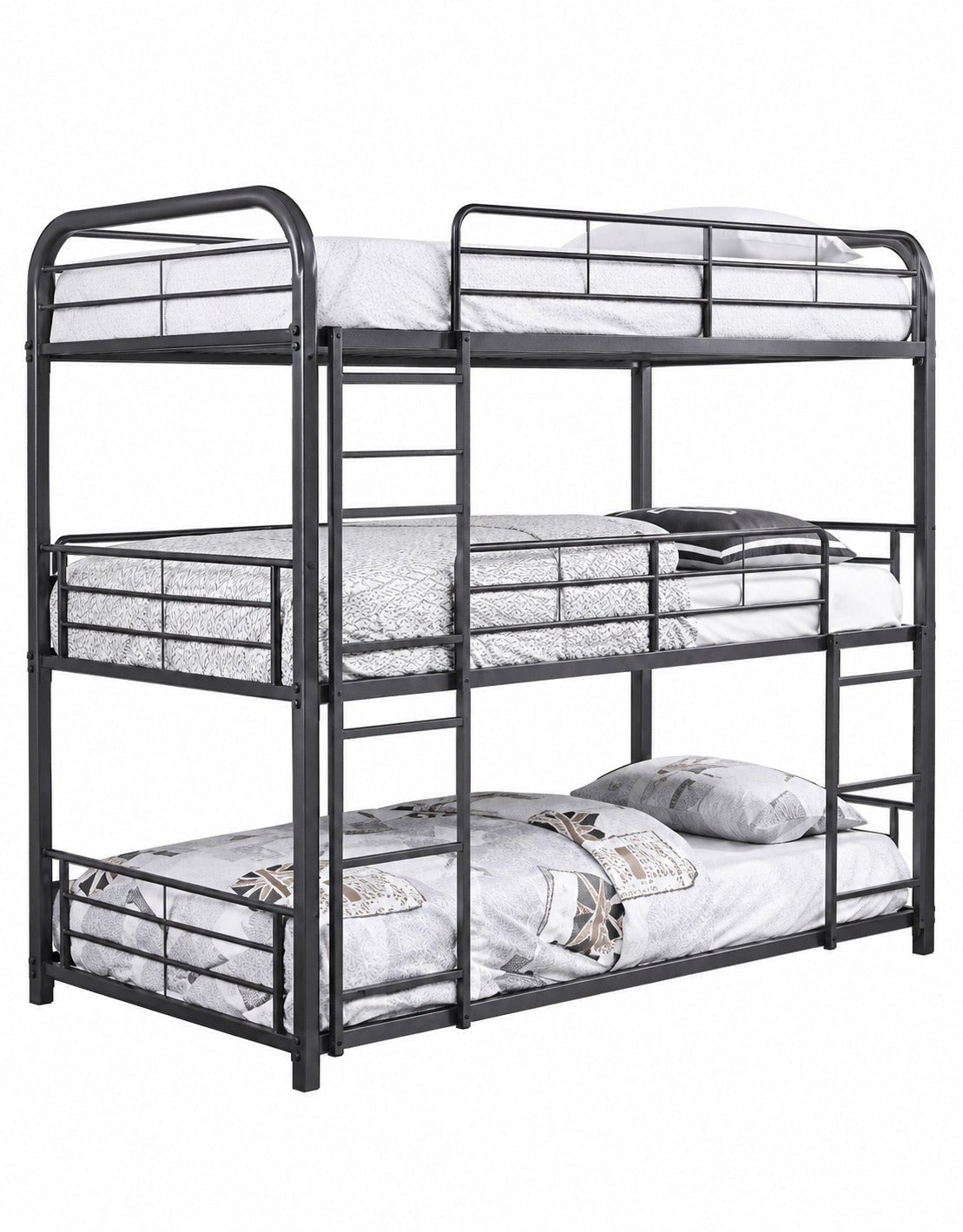 سرير 3 طوابق حديد 100×180×200 سم - اسود كود Bunkbed13012 _