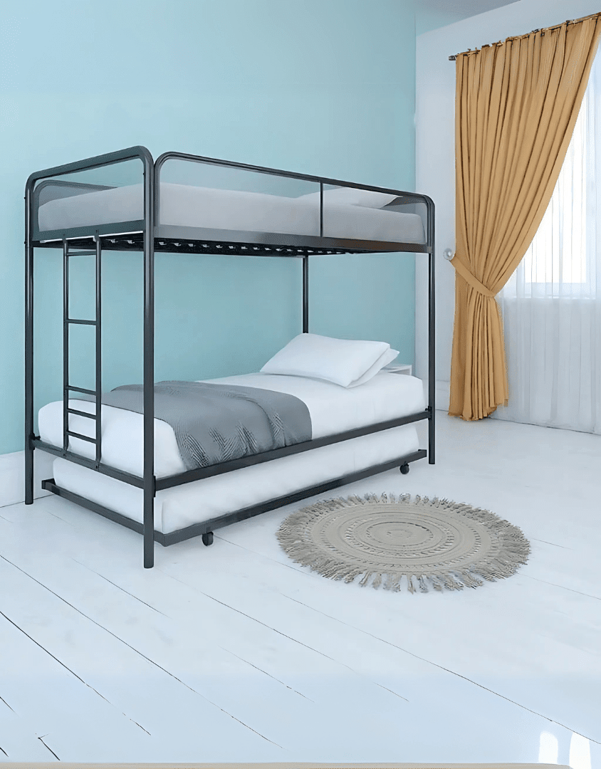 سرير 3 طوابق حديد أسود - 200×200×100 سم كود Bunkbed13003 _