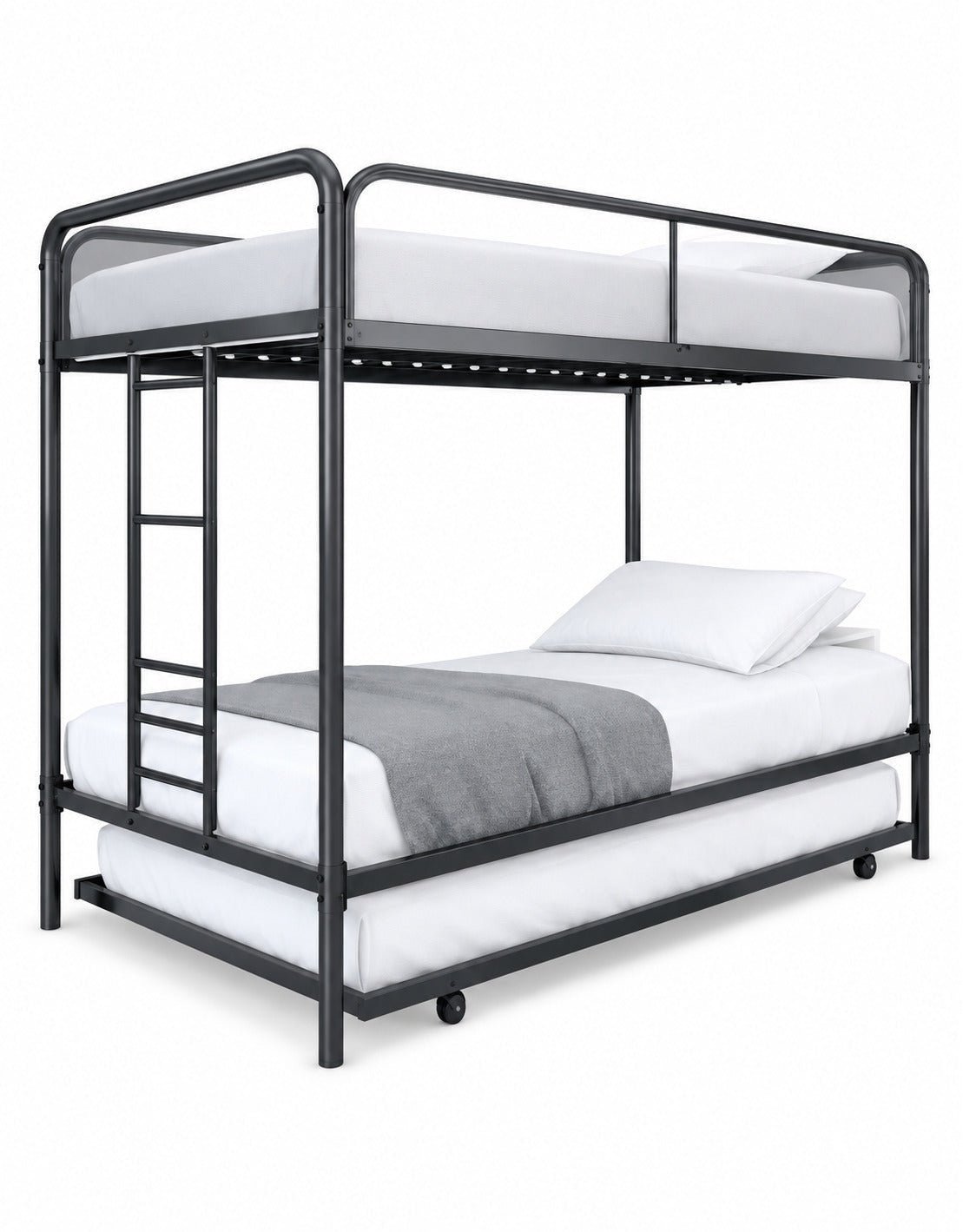 سرير 3 طوابق حديد أسود - 200×200×100 سم كود Bunkbed13003 _
