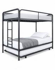 سرير 3 طوابق حديد أسود - 200×200×100 سم كود Bunkbed13003 _
