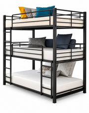 سرير 3 طوابق حديد أسود - 200×200×100 سم كود Bunkbed13008 _