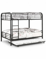 سرير 3 طوابق ستيل 200×120×200 سم- اسود كود Bunkbed13039