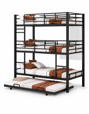 سرير 4 طوابق حديد أسود - 200×200×100 سم كود Bunkbed13024 _