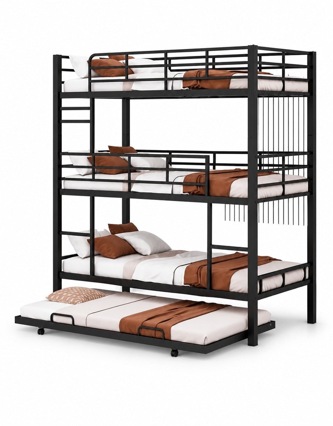 سرير 4 طوابق حديد أسود - 200×200×100 سم كود Bunkbed13024 _