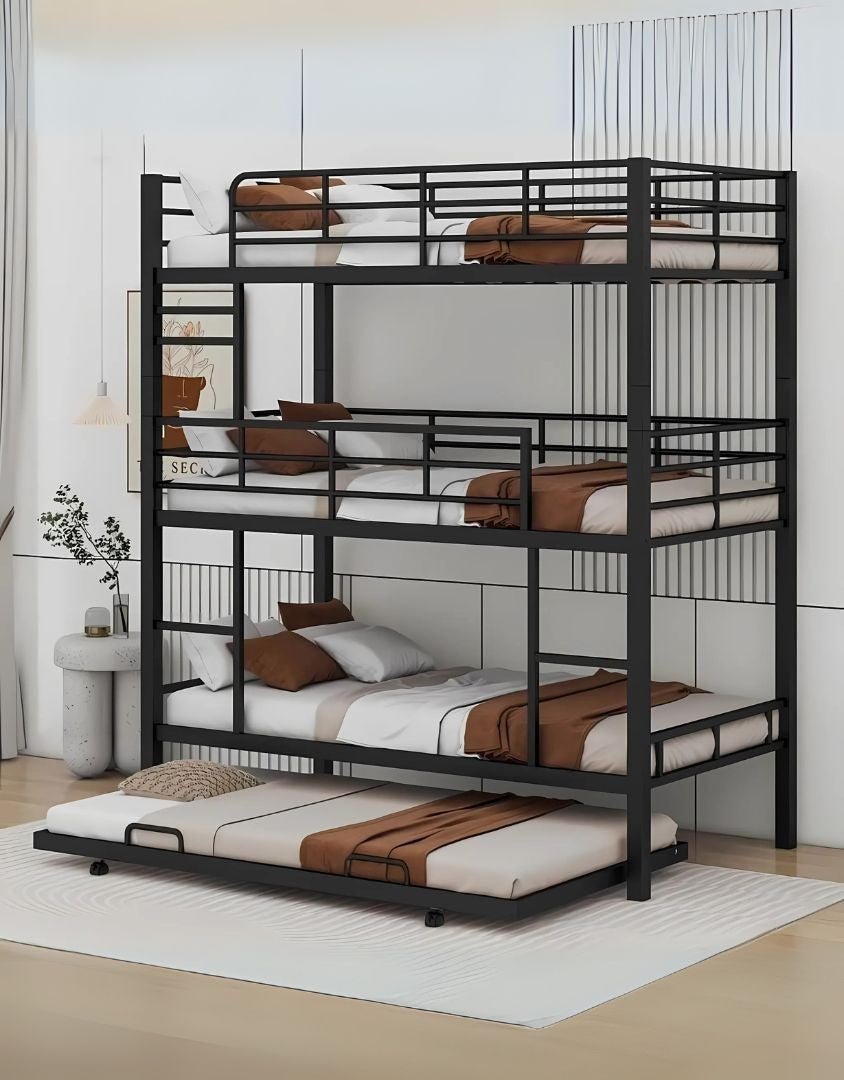 سرير 4 طوابق حديد أسود - 200×200×100 سم كود Bunkbed13024 _
