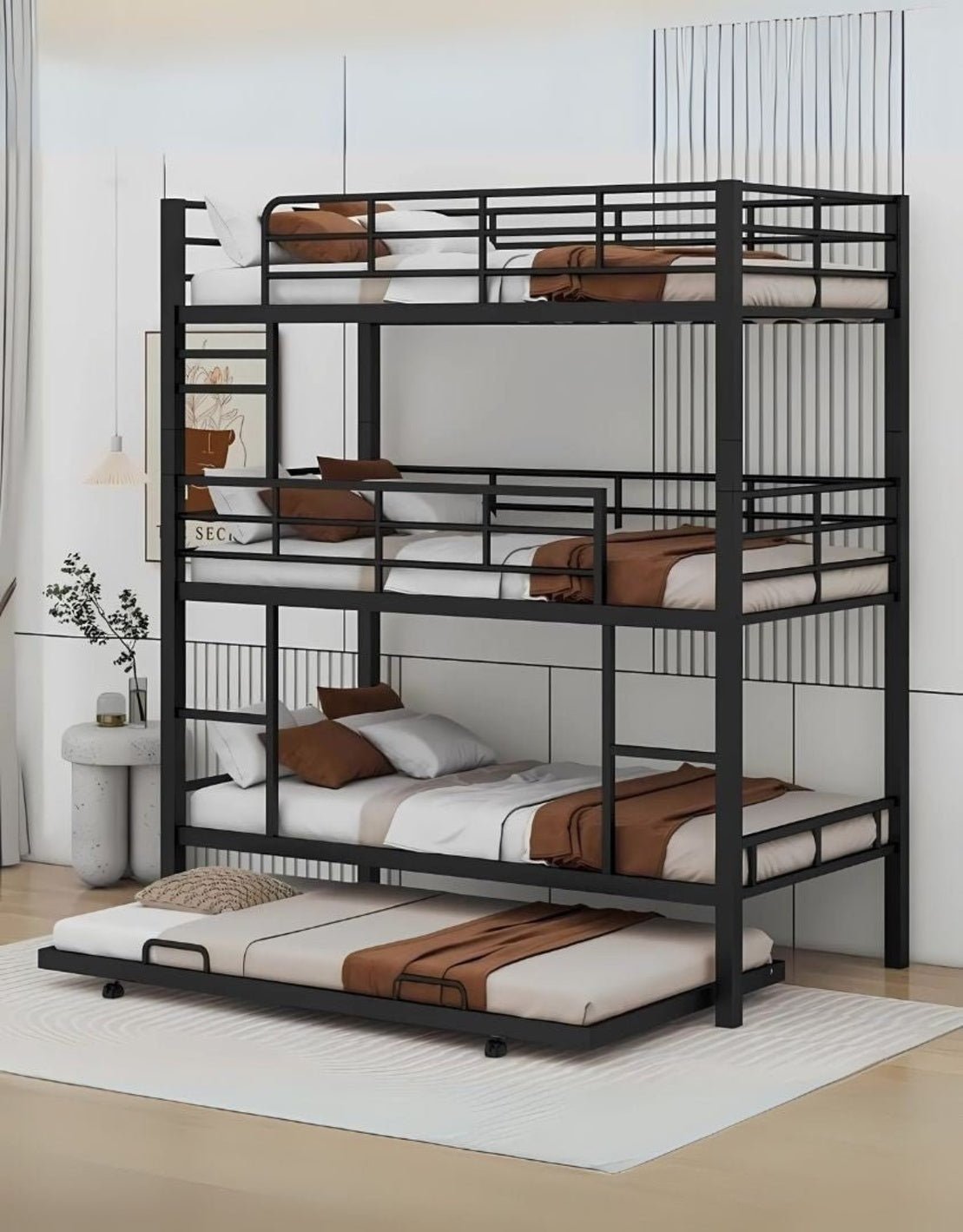 سرير 4 طوابق حديد أسود - 200×200×100 سم كود Bunkbed13024 _