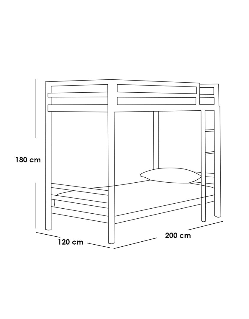 سرير بطابقين حديد 120×180×200 سم - ازرق كود Bunkbed13026 _