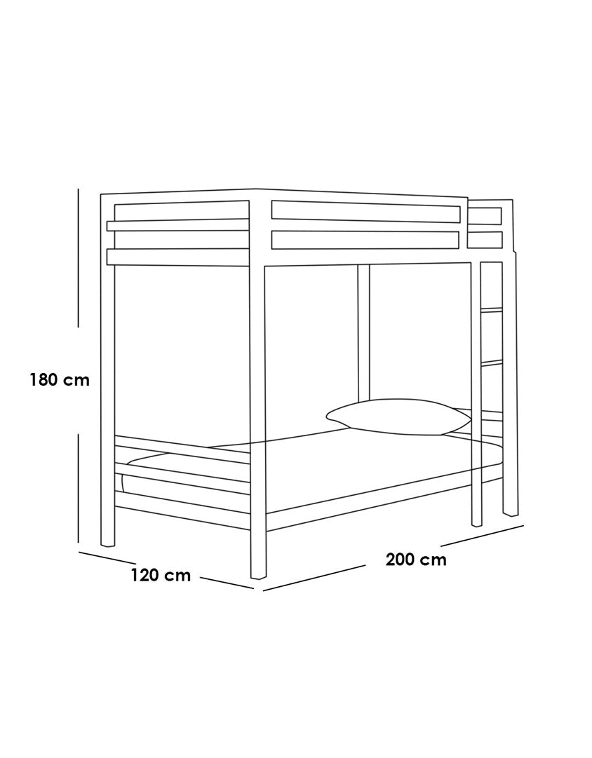 سرير بطابقين حديد 120×180×200 سم - زهري كود Bunkbed13036 _