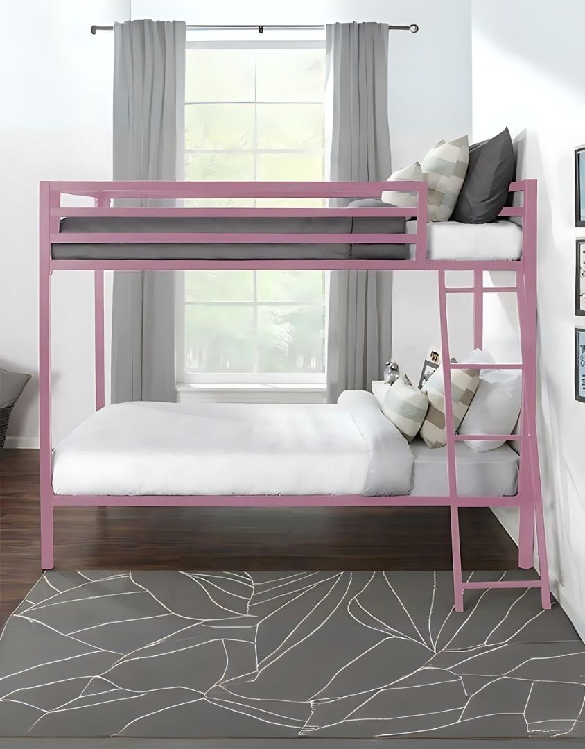 سرير بطابقين حديد 120×180×200 سم - زهري كود Bunkbed13037 _