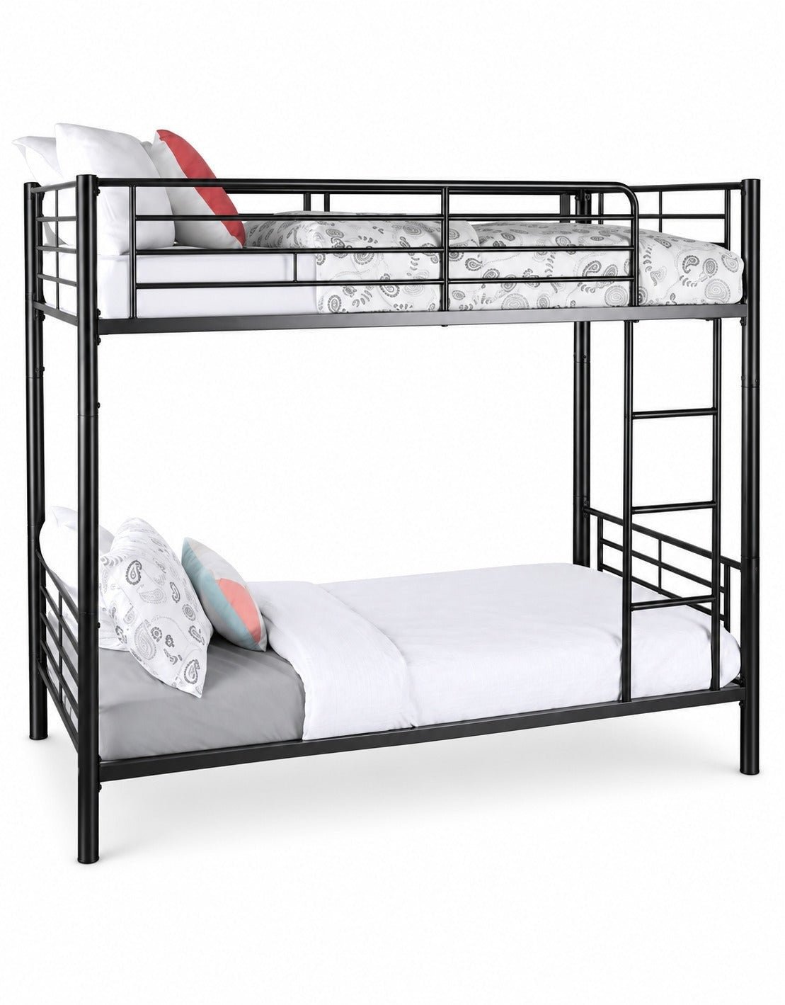 سرير بطابقين حديد 200×120×200 سم - أسود كود Bunkbed13021 _
