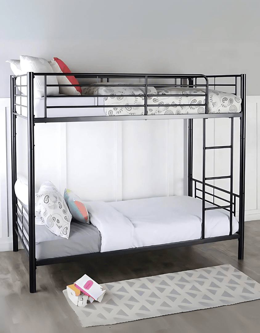 سرير بطابقين حديد 200×120×200 سم - أسود كود Bunkbed13021 _