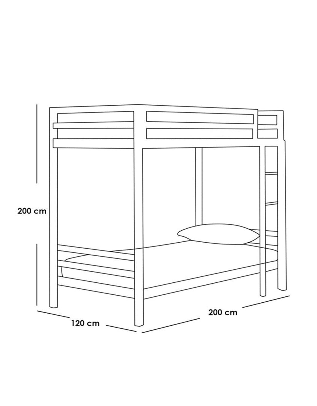 سرير بطابقين حديد 200×120×200 سم - ذهبي كود Bunkbed13000