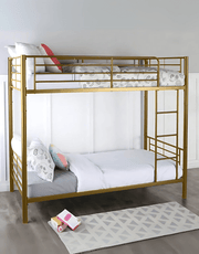 سرير بطابقين حديد 200×120×200 سم - ذهبي كود Bunkbed13020 _