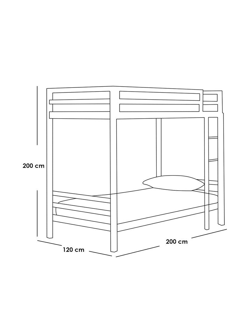 سرير بطابقين حديد 200×120×200 سم - ذهبي كود Bunkbed13020 _
