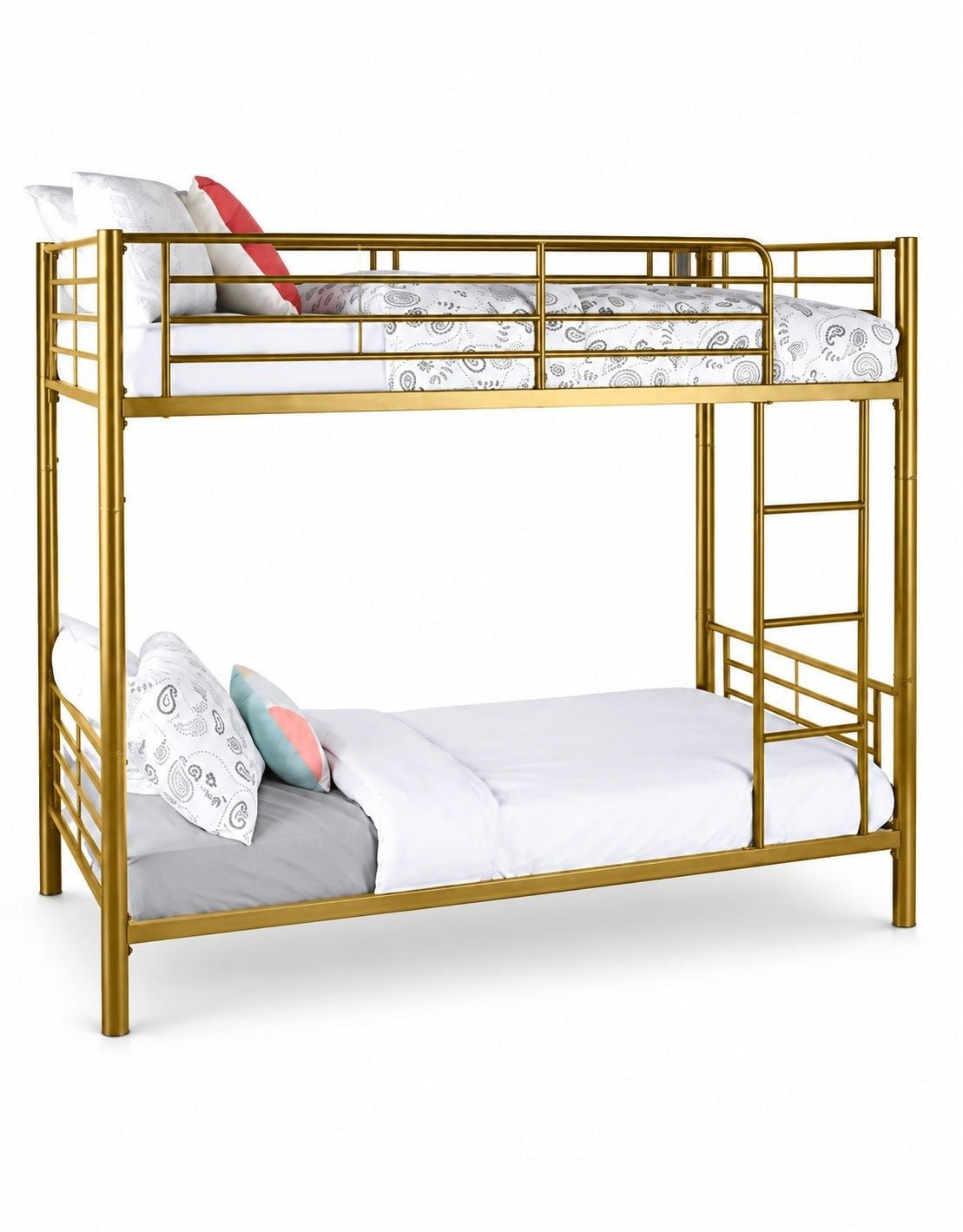 سرير بطابقين حديد 200×120×200 سم - ذهبي كود Bunkbed13020 _