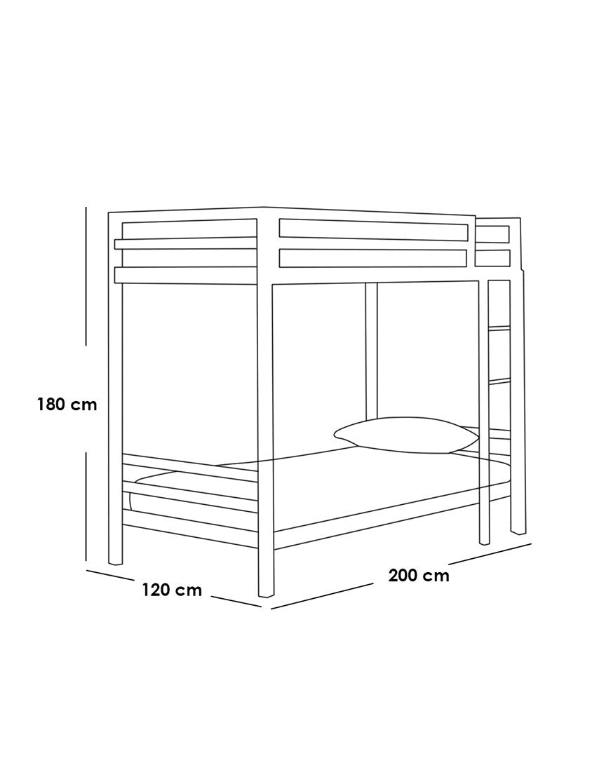 سرير بطابقين حديد أسود - 180×200×120 سم كود Bunkbed13001 _