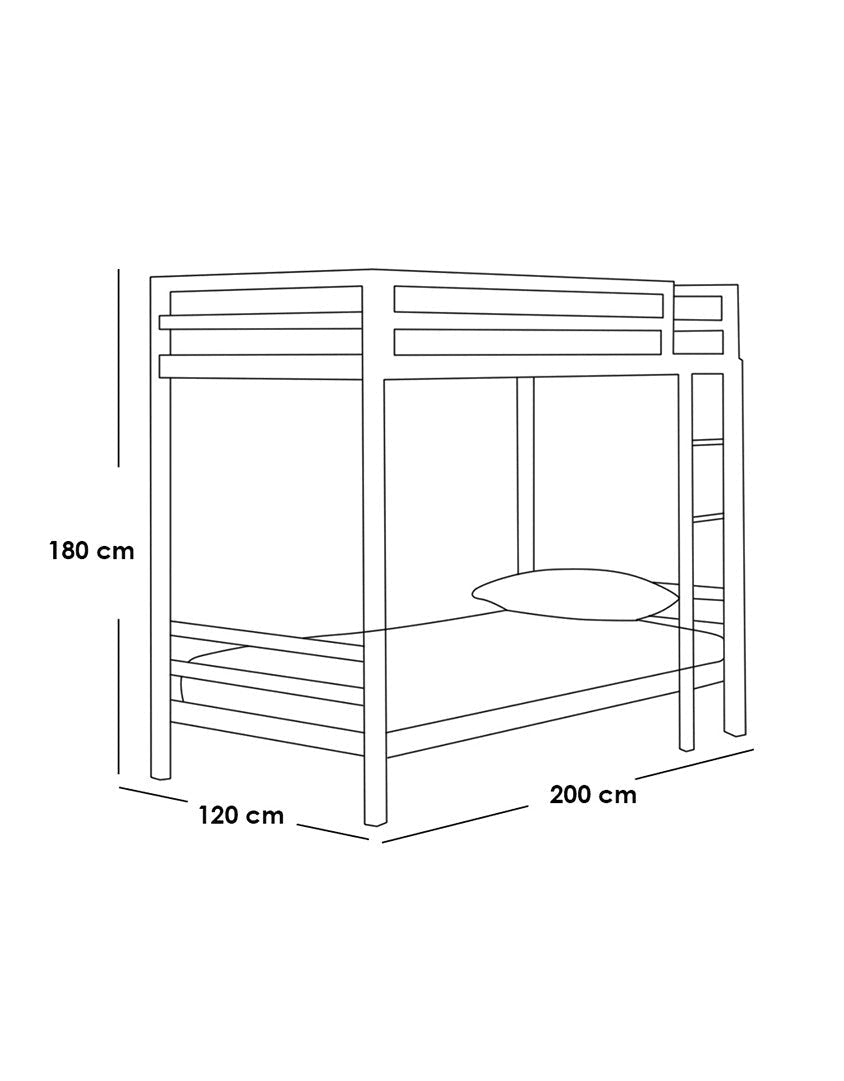 سرير بطابقين حديد أسود - 180×200×120 سم كود Bunkbed13025 _