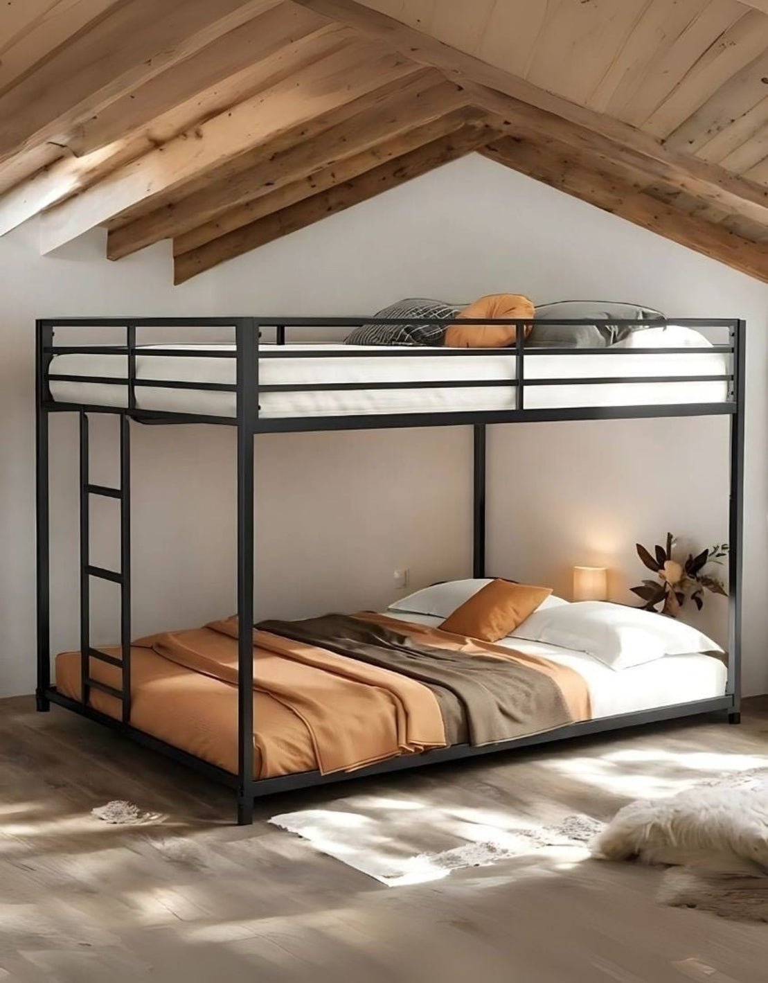 سرير بطابقين حديد أسود - 180×200×120 سم كود Bunkbed13025 _