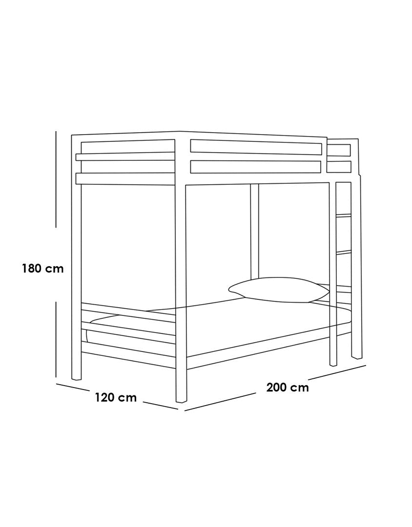 سرير بطابقين حديد رمادي - 180×200×120 سم كود Bunkbed13022 _