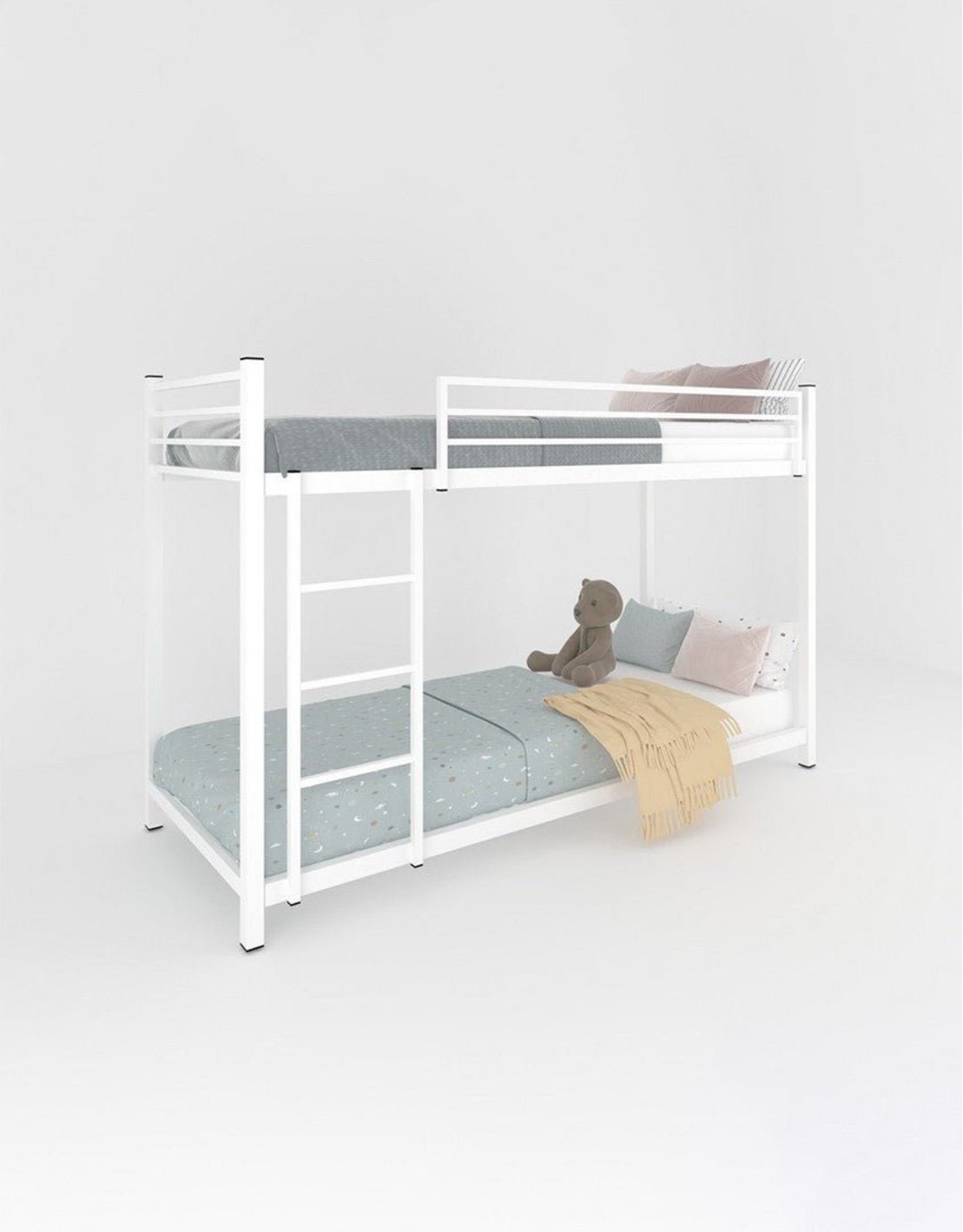 سرير بطابقين ستيل 130×81×203 سم - أبيض كود Bunkbed13028 _
