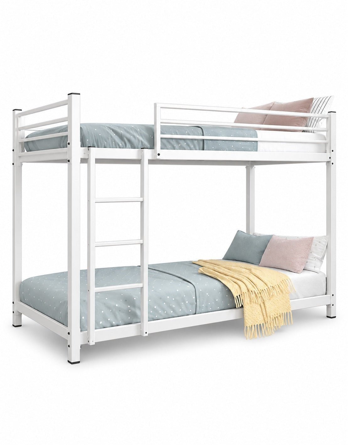 سرير بطابقين ستيل 130×81×203 سم - أبيض كود Bunkbed13028 _