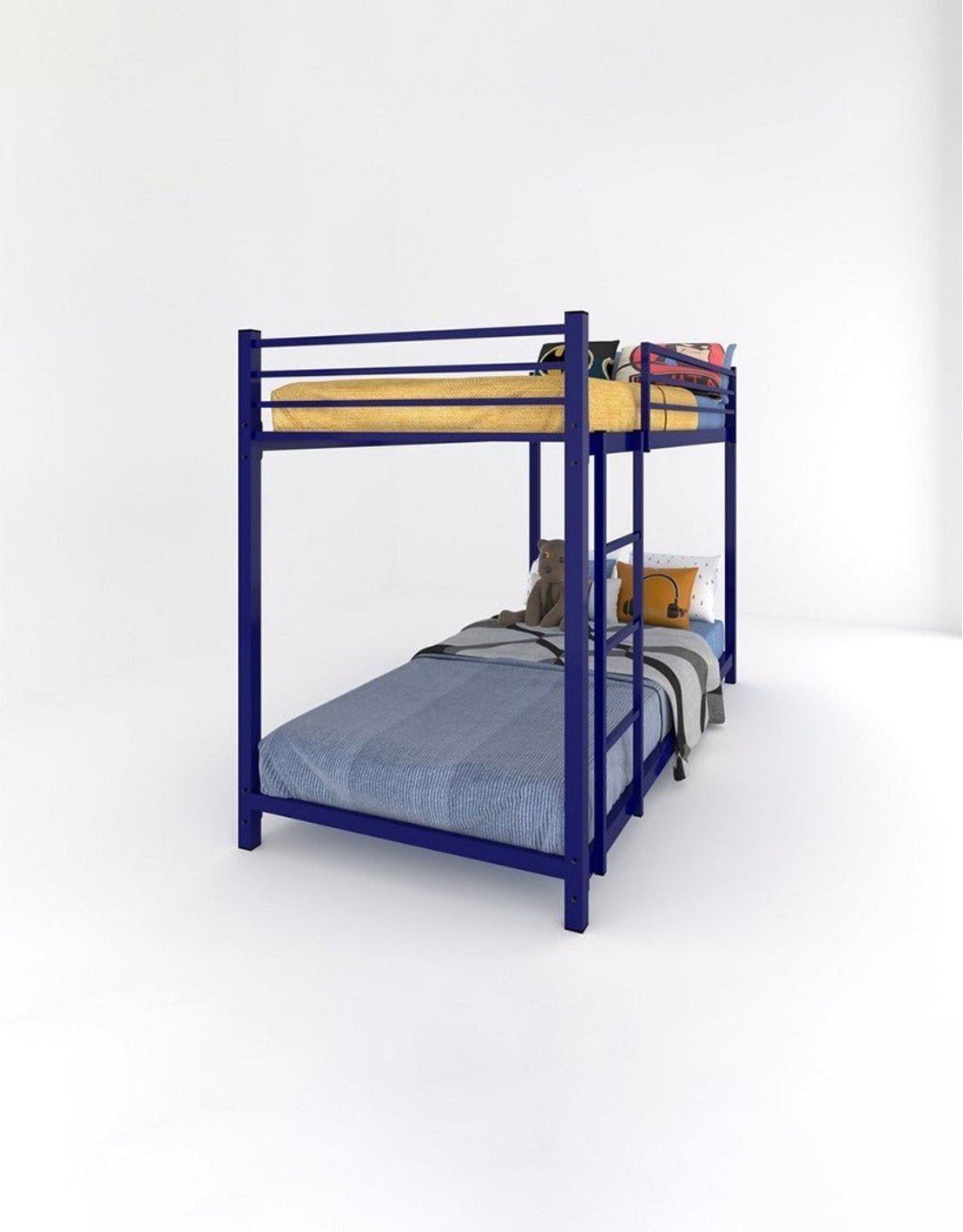سرير بطابقين ستيل 130×91×203 سم - أزرق كود Bunkbed13016 _