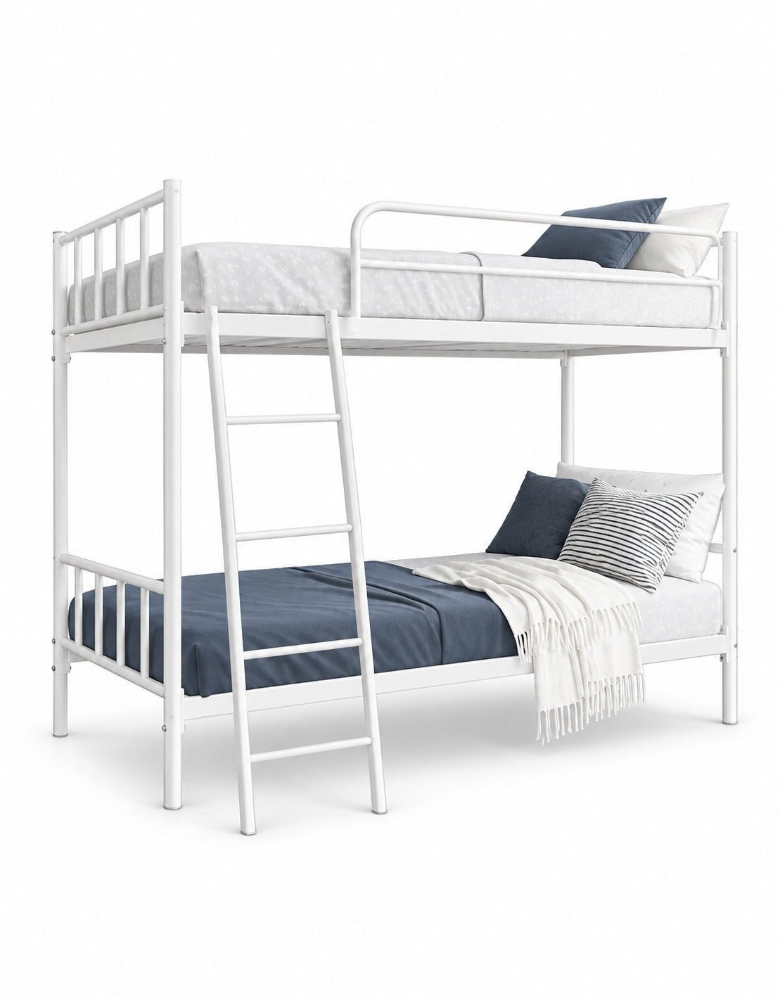 سرير بطابقين ستيل 150×80×200 سم - أبيض كود Bunkbed13005