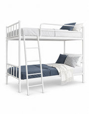 سرير بطابقين ستيل 150×80×200 سم - أبيض كود Bunkbed13005
