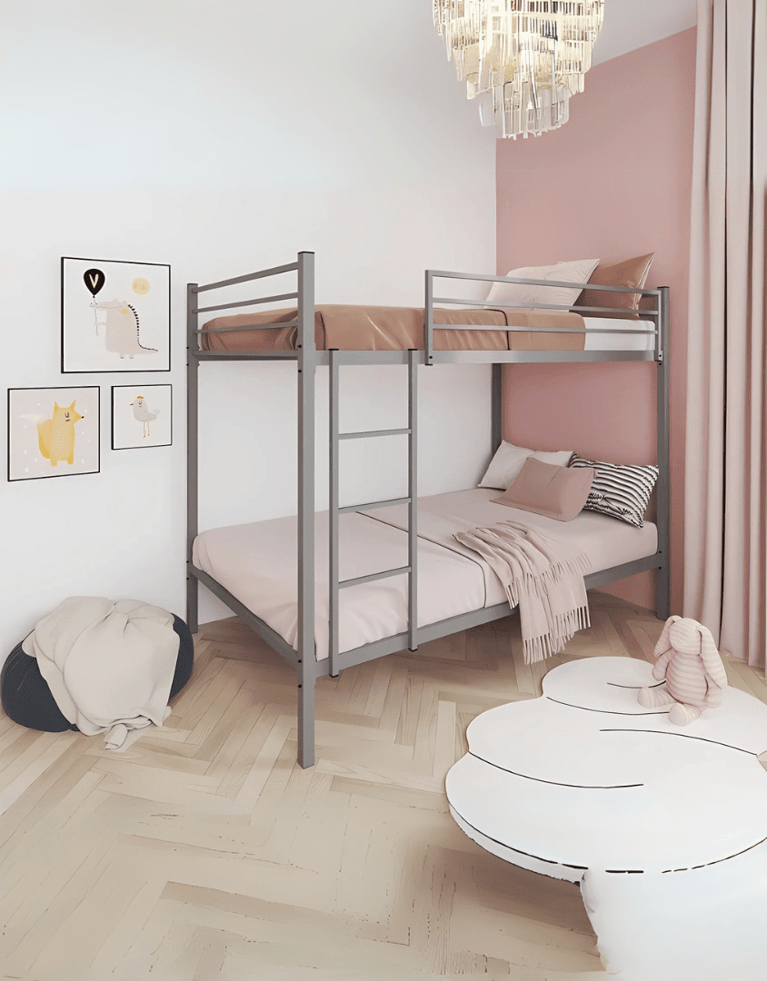سرير بطابقين ستيل 165×121×203 سم - رمادى كود Bunkbed13014 _
