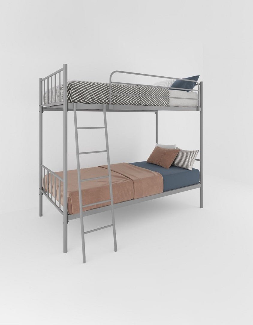 سرير بطابقين ستيل 180×100×200 سم - رمادى كود Bunkbed13032 _