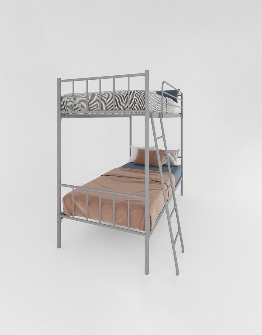 سرير بطابقين ستيل 180×100×200 سم - رمادى كود Bunkbed13032 _