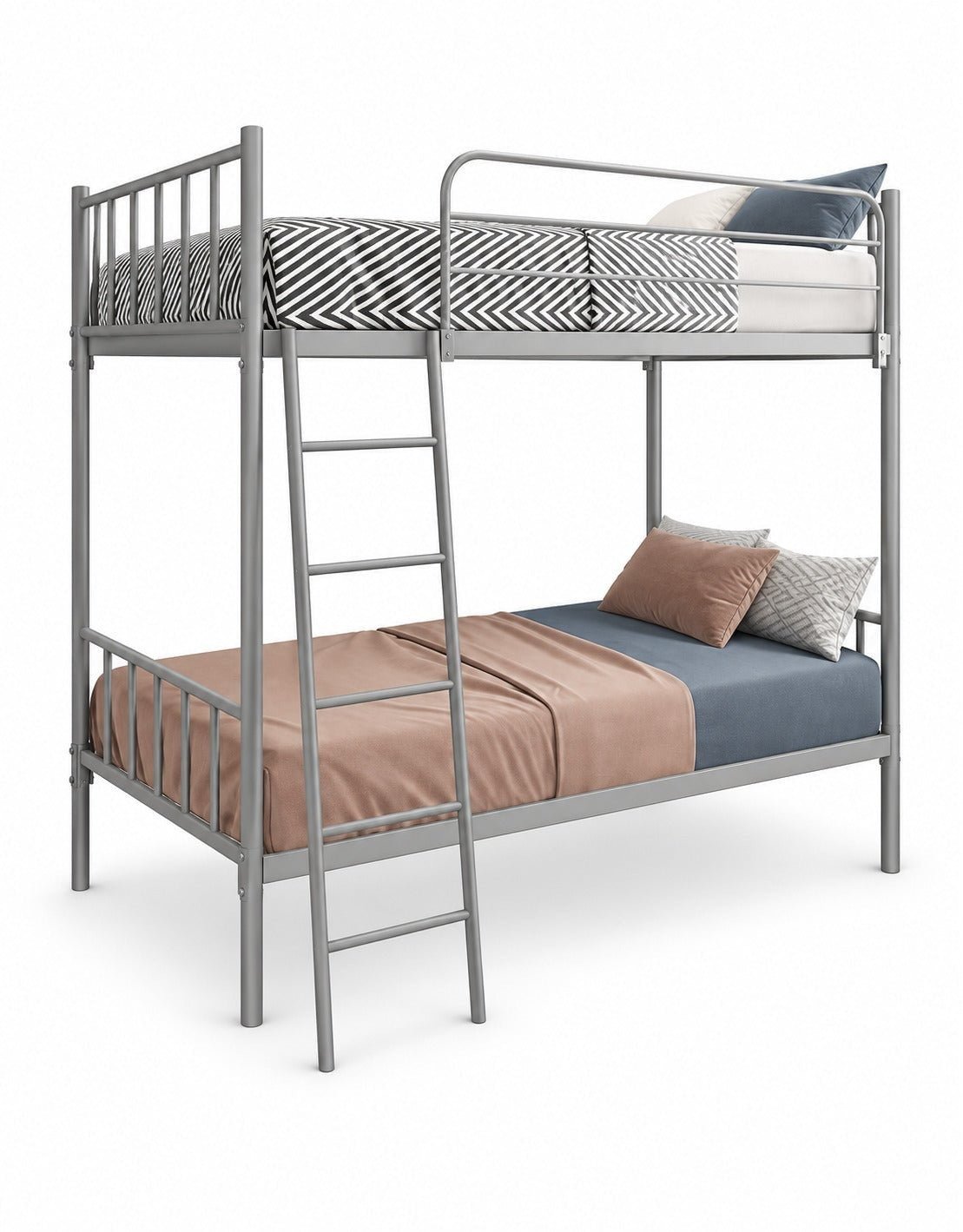 سرير بطابقين ستيل 180×100×200 سم - رمادى كود Bunkbed13032 _