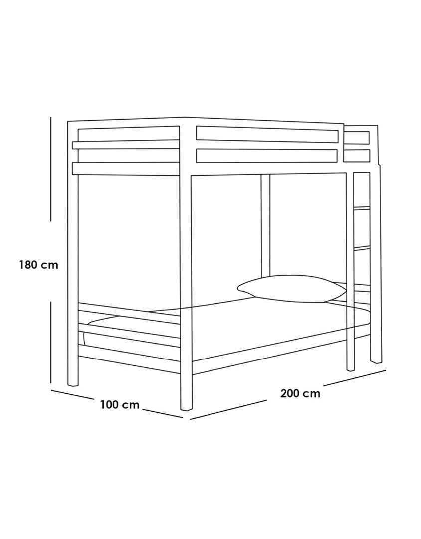 سرير بطابقين ستيل 180×100×200 سم - رمادى كود Bunkbed13032 _