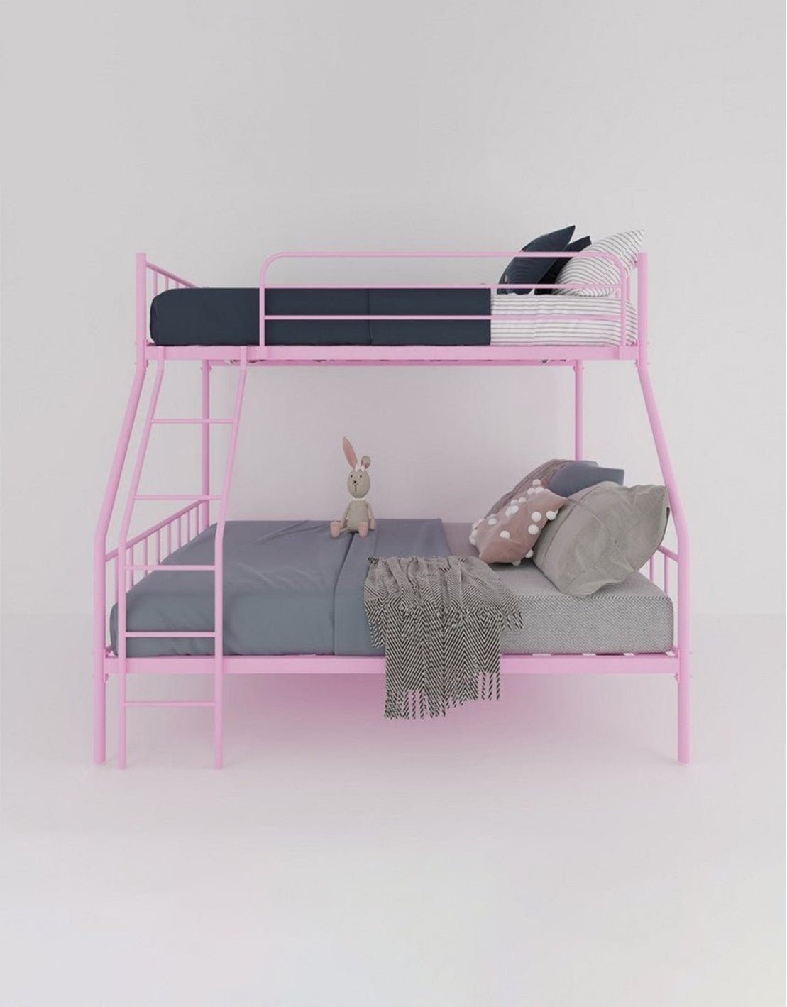 سرير بطابقين ستيل 180×140×203 سم - زهري كود Bunkbed13004 _