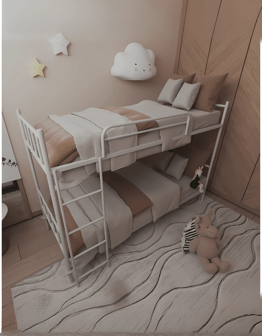 سرير بطابقين ستيل 202x80x150 سم كود Bunkbed13013 _