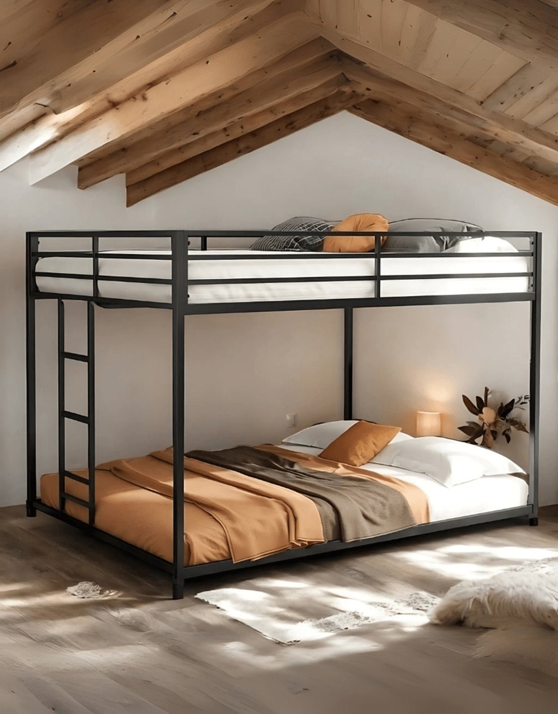 سرير دورين حديد 180×120×200 سم - اسود كود Bunkbed13009 _