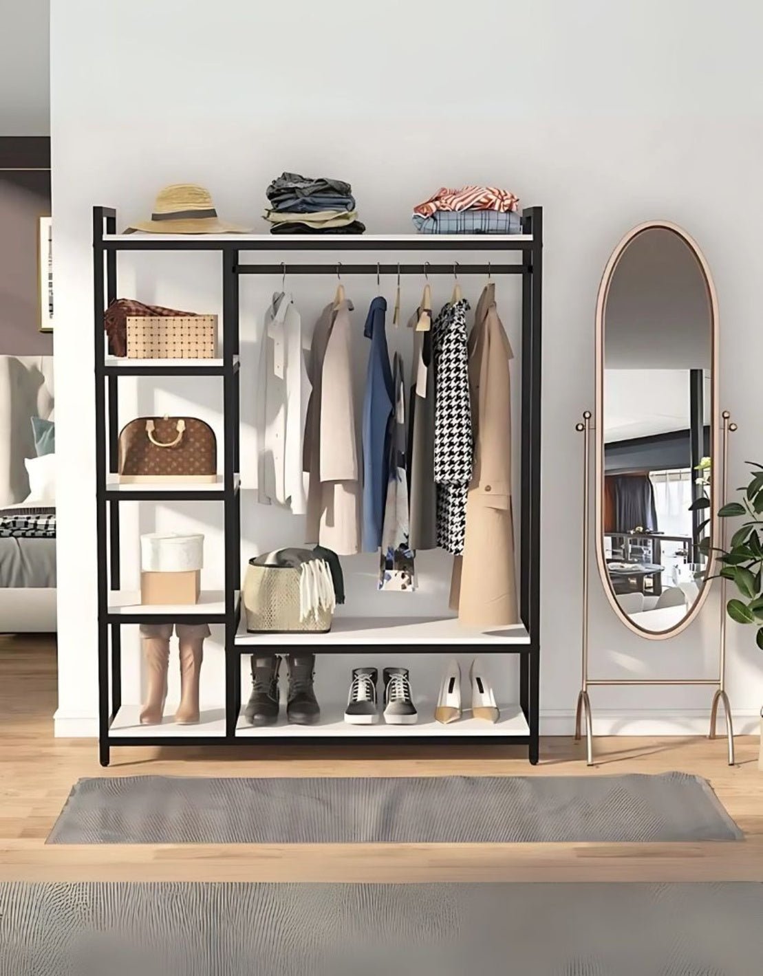 سرير دورين و دريسنج ستيل - أسود و أبيض كود Bunkbed13023