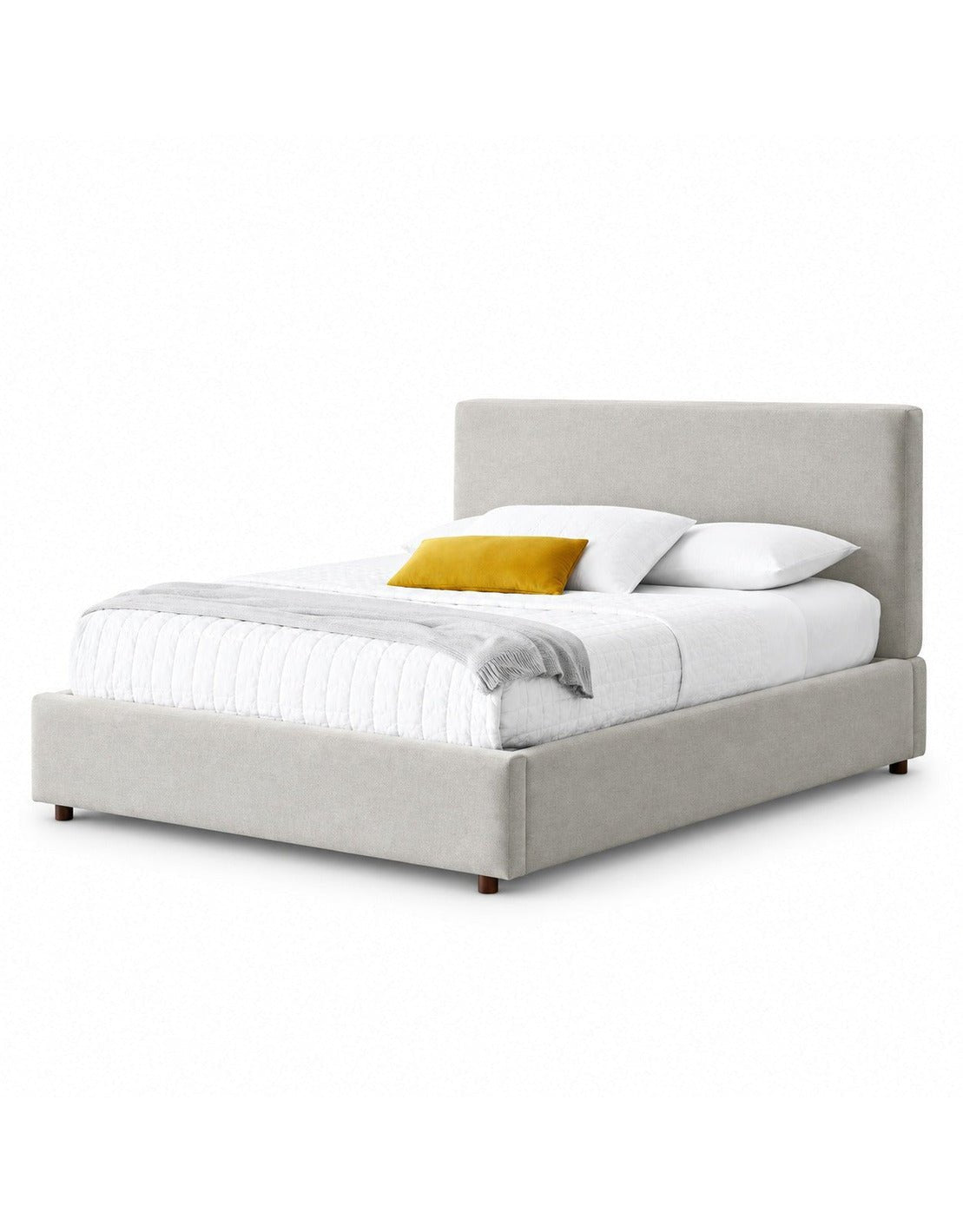 سرير فردي خشب كبس كونتر و قماش قطيفة رمادي كود bed5008 _