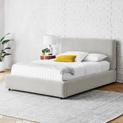 سرير فردي خشب كبس كونتر و قماش قطيفة رمادي كود bed5008 _