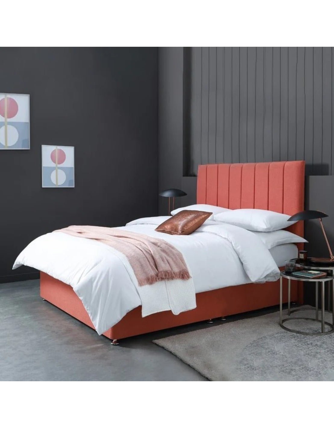 سرير خشب كونتر و قماش قطيفة كود bed5007