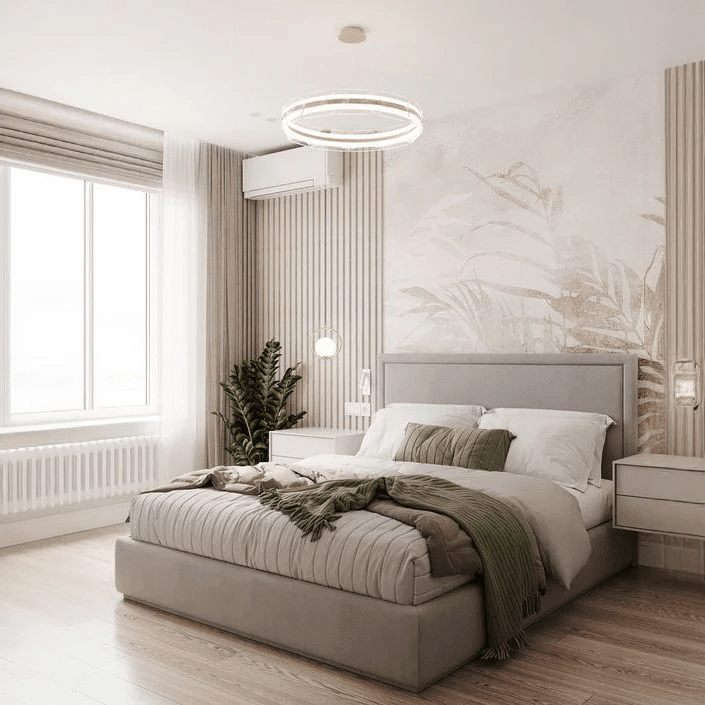 سرير خشب كونتر و قماش قطيفةرمادي كود bed5026 _