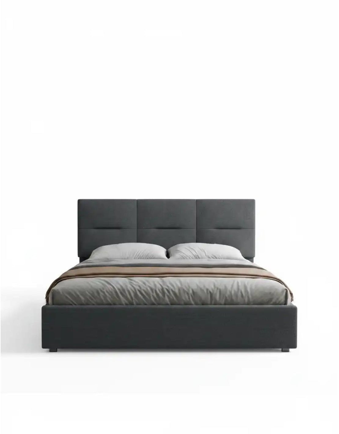 سرير كينج خشب ام دي اف و قماش قطيفة- كود bed5055