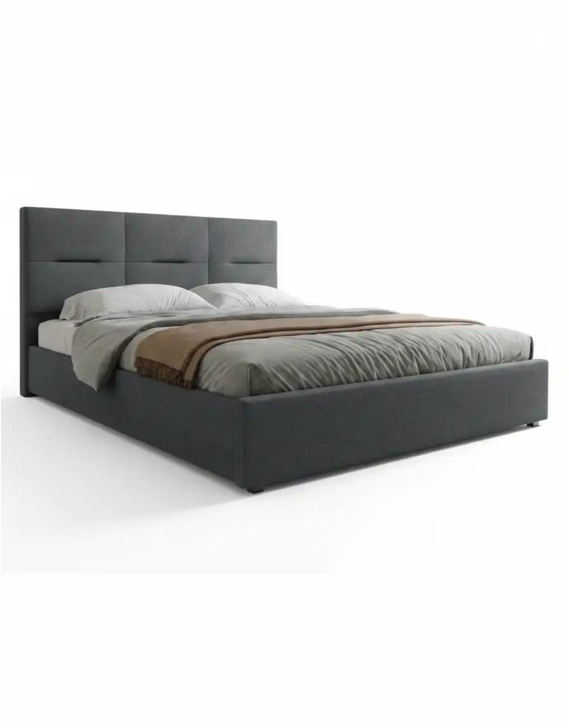 سرير كينج خشب ام دي اف و قماش قطيفة- كود bed5055