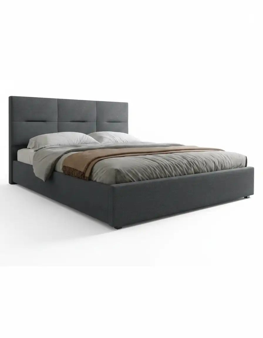 سرير كينج خشب ام دي اف و قماش قطيفة- كود bed5055 _