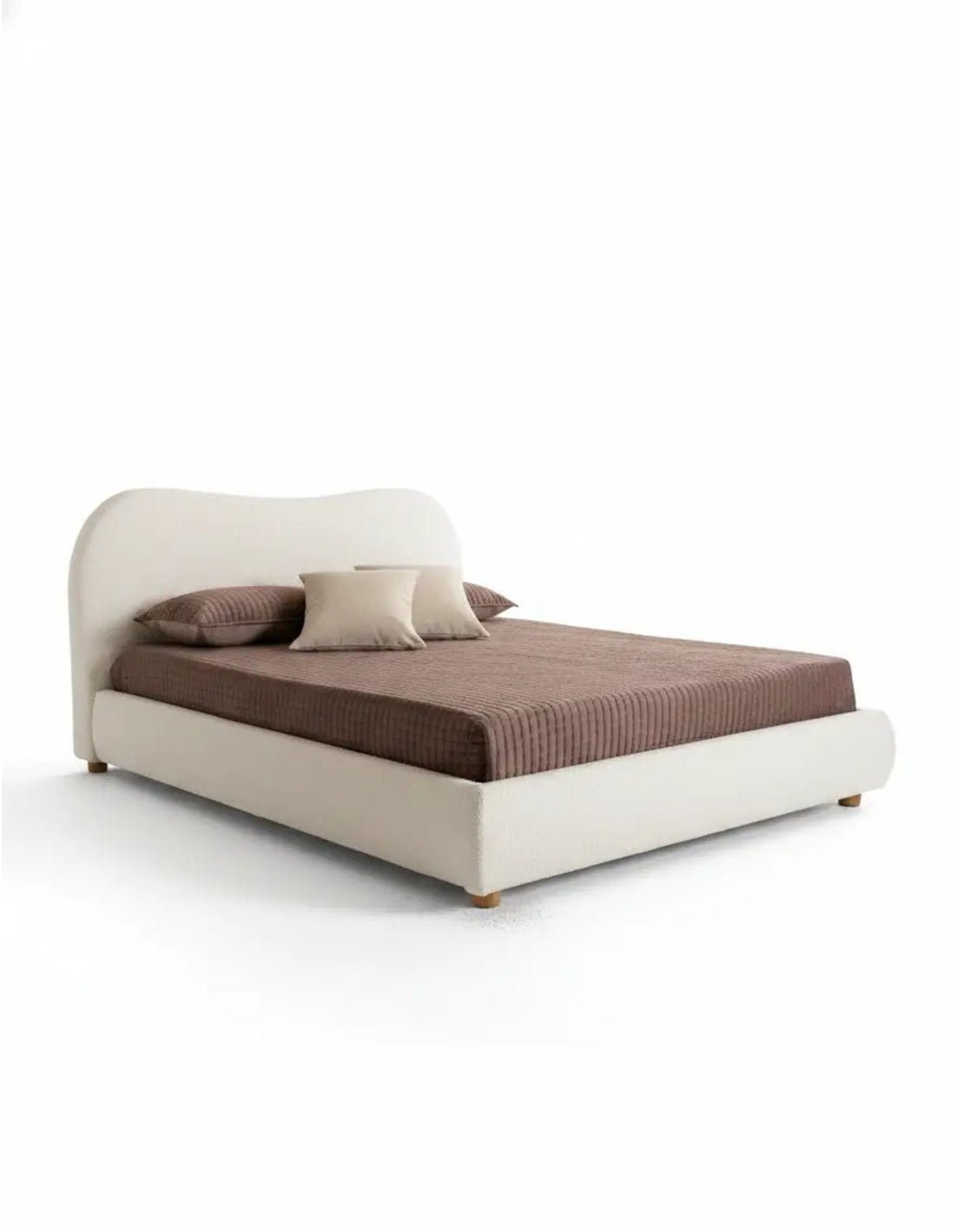 سرير كينج خشب ام دي اف و قماش قطيفة- كود bed5056