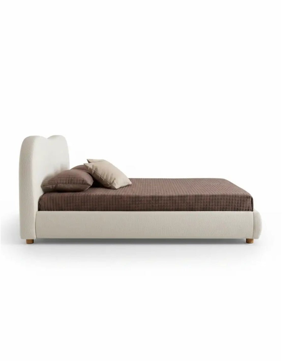 سرير كينج خشب ام دي اف و قماش قطيفة- كود bed5056