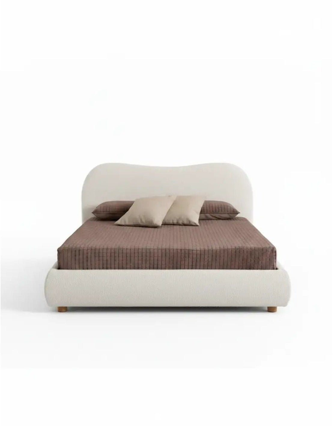 سرير كينج خشب ام دي اف و قماش قطيفة- كود bed5056