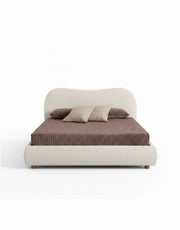 سرير كينج خشب ام دي اف و قماش قطيفة- كود bed5056